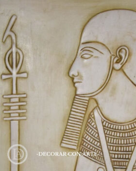 Bajorrelieve Dios Ptah. 56 x 43 x 3cm.