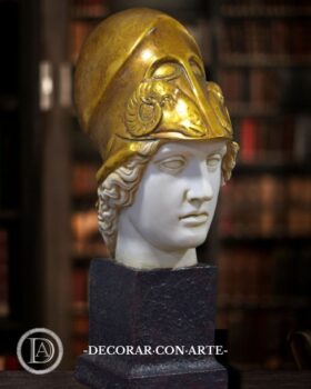 Busto de Atenea policromado