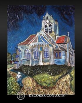 The Cathedral of  Auvers of Van Gogh (110 x 85 cm)