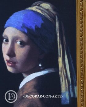 Painting by Vermeer. Girl with a Pearl Earring. 63x52cm