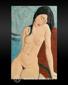 Nudo artistico seduto. Modigliani (100 x 63 cm.)