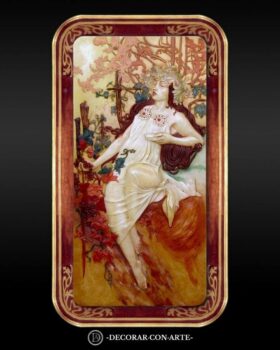 Autumn, by Alphonse Mucha. (91x53cm).