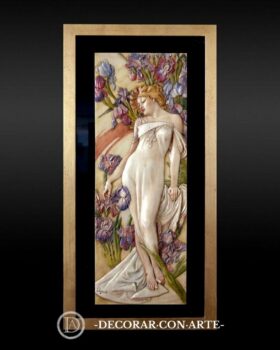 Gladiolus. Allegory by Alphonse Mucha. (100x50 cm)