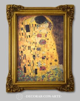 Painting by Klimt. The Kiss. 90x70cm