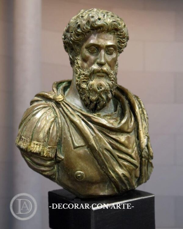 Marco Aurelio en pátina de bronce Marcus Aurelius in bronze patina