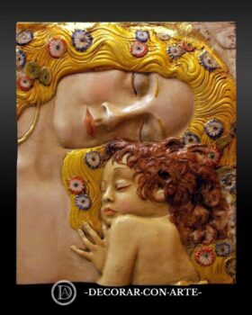 Bas-relief. The Maternity by Klimt (Fragment). 31x26cm