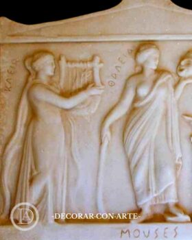 Greek relief of the Muses. 42x38cm