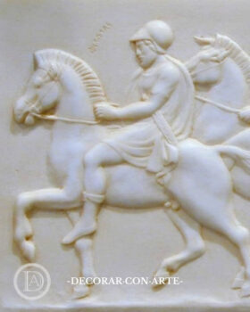 Greek relief. Scene of the Macedonian army following Alexander. (34 x 18 cm)