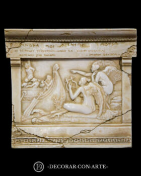 Relief Ulysse avant le chant des sirènes.  24 x 22 cm.