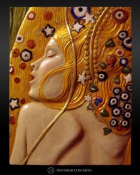 Bas-relief. Water Serpents by Klimt (Fragment). 36x28cm