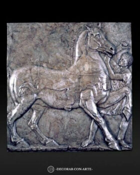 Bajorrelieve Caballo y palafrenero.