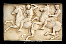 Bas-relief of the Parthenon. Riders on horseback. 42x27cm