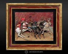 Relief with frame. The Battle of San Romano I. 58x72cm