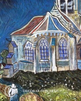 Die Kathedrale von Auvers, von Van Gogh (110x85 cm)