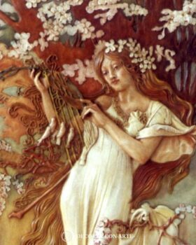 The spring of Alphonse Mucha (91x53cm)