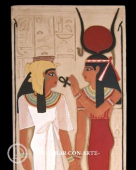 Relieve Isis Nefertari policromado