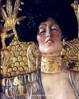 Bas-relief. Judith and Holofernes by Klimt. 109x53cm