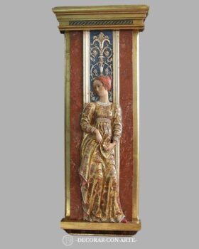 Bajorrelieve de dama florentina Basrelief einer florentinischen Dame