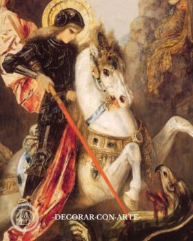 Painting by Moreau. Saint George and the Dragon. 125x98cm