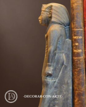 Serre-livres du Pharaon Sesostris III et Amon. H 30 cm