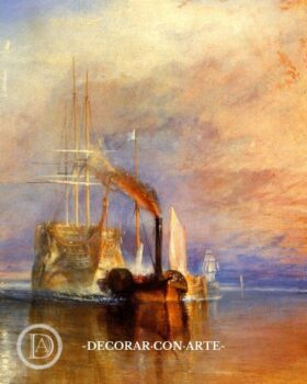 Painting by Turner. The Fighting Temeraire. 125x98cm