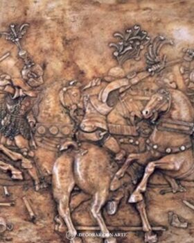 Bas-Relief. Battle of San Romano I. 44x58cm