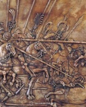 Bas-relief. Battle of San Romano II. 44x58cm