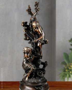 Children picking fruit. Bronze. 71 cm.