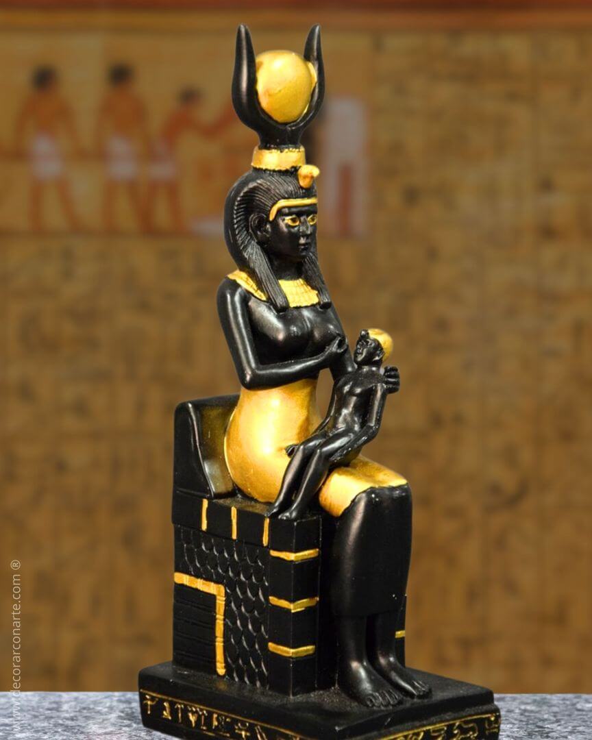 Figur cm Isis Horus. 18 - Arte con mit Decorar