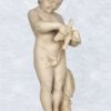 escultura niño paloma