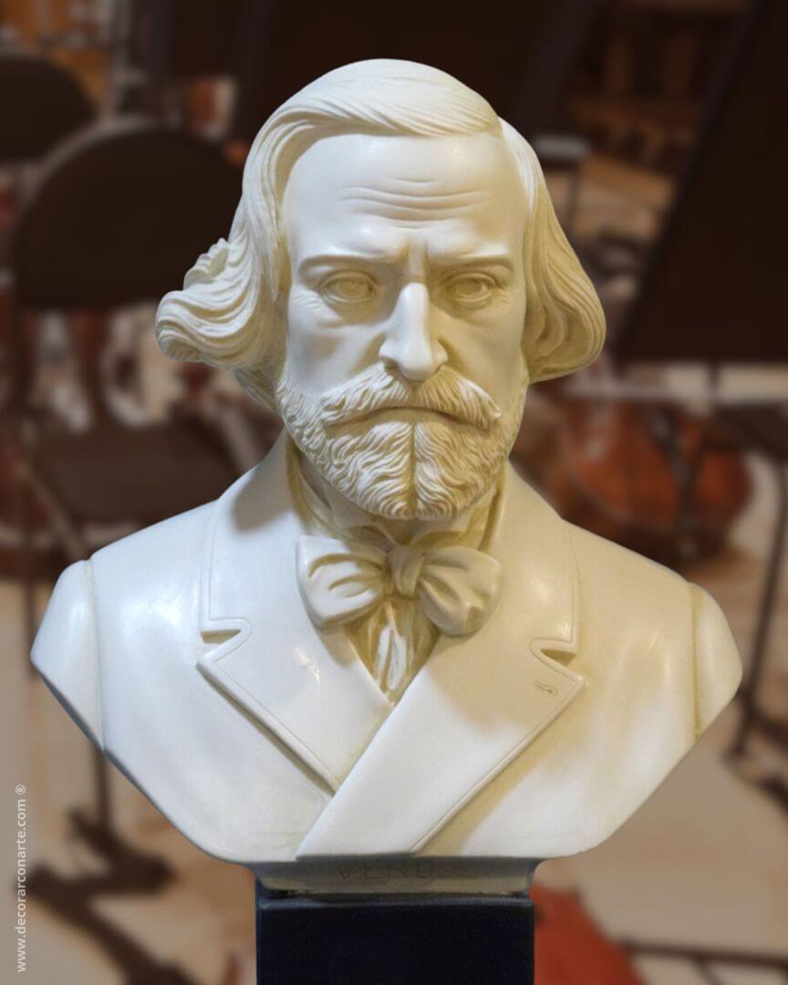 Vintage Carved Marble Bust of Giuseppe Verdi Composer 3-3/4 Tall Great  Detail 