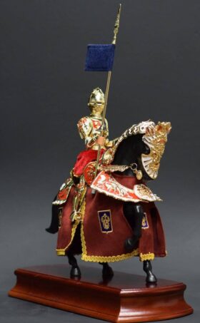 Figure of Charles V on horse. Height 35cm