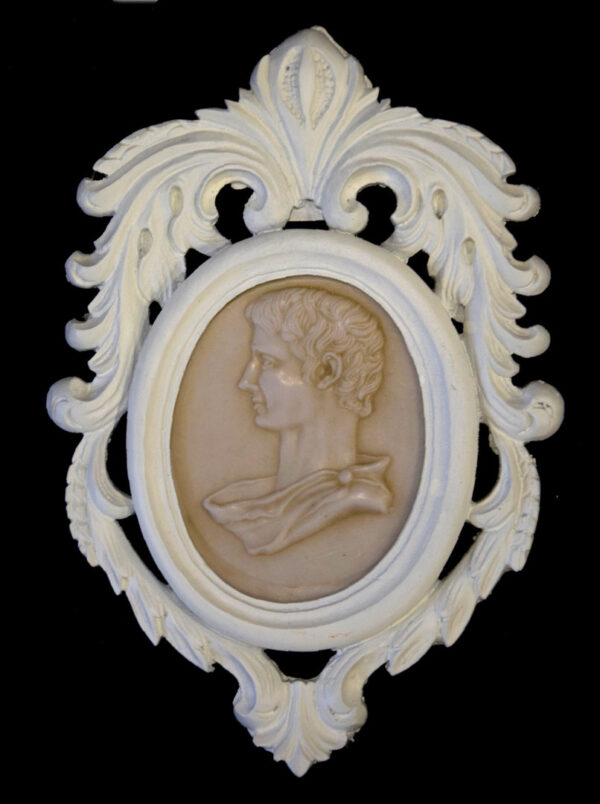 Relief Caesar. White frame. 24x16 cm