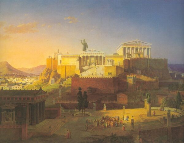 Acropolis of Athens, 1846. Canvas by Leo von Klenze