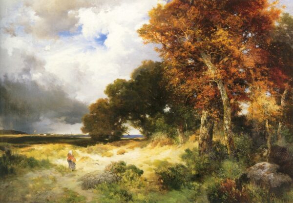 Autumn, Peconic Bay, Long Island (1904). Canvas by Thomas Moran