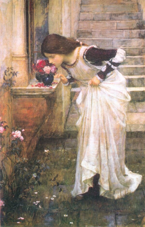 The shrine. Canvas by J.W. Waterhouse (1849-1917)