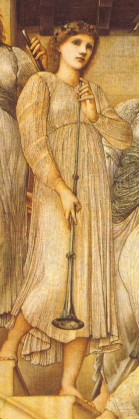 Detalle III. Escalera Dorada. Lienzo de Burne Jones (1833-1898)