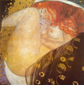 Danae. Lienzo de Klimt (1862-1918)