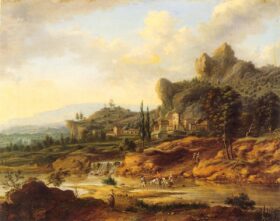 Paisaje. Lienzo de Johann Vollerdt