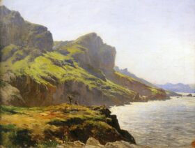 Rocas de Otoyo (Lequeitio). Lienzo de Carlos de Haes (1829-1898)