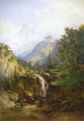 Montañas de Asturias. Picos de Europa. Lienzo de Carlos de Haes (1829-1898)