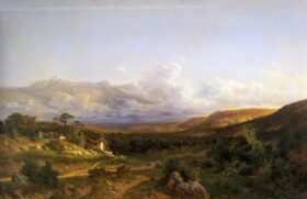 Paisaje del Delfinado. Lienzo de Carlos de Haes (1829-1898)