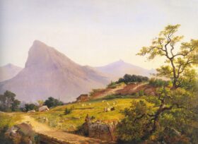 Paisaje. Lienzo de Carlos de Haes (1829-1898)