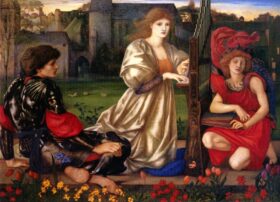 Canción de Amor. Lienzo de Burne Jones (1833-1898)