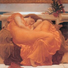 Calor en Junio. Lienzo de F. Leighton (1830-1896)