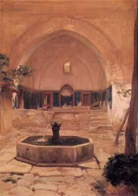 Fuente. Lienzo de F. Leighton (1830-1896)