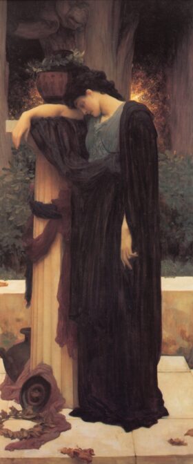 Lágrimas. Lienzo de F. Leighton (1830-1896)