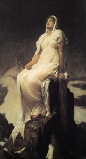 Espiritu de las alturas. Lienzo de F. Leighton (1830-1896)