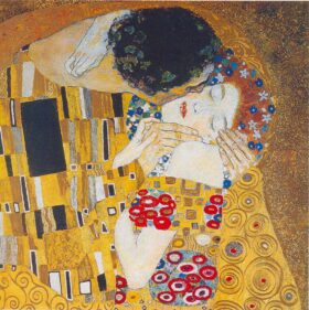 El Beso (fragmento). Lienzo de Klimt (1862-1918)