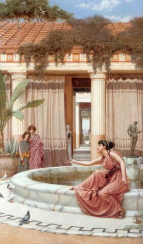 Diversiones inocentes. Lienzo de Godward (1861-1922)